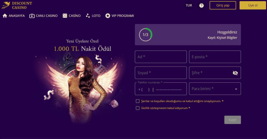 Discount Casino Mobil Kayıt